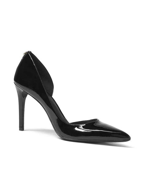 michael michael kors lucille patent leather d'orsay pumps|Lucille Flex Patent Leather Slingback Pump .